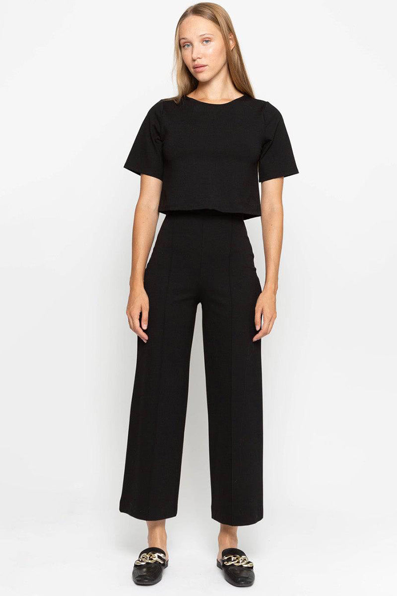 PONTE KNIT STRAIGHT LEG CROPPED