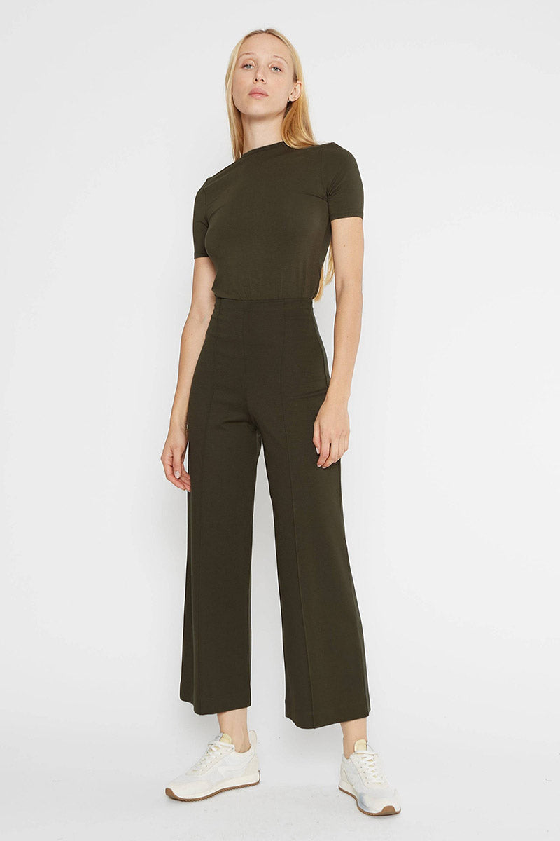 PONTE KNIT STRAIGHT LEG CROPPED