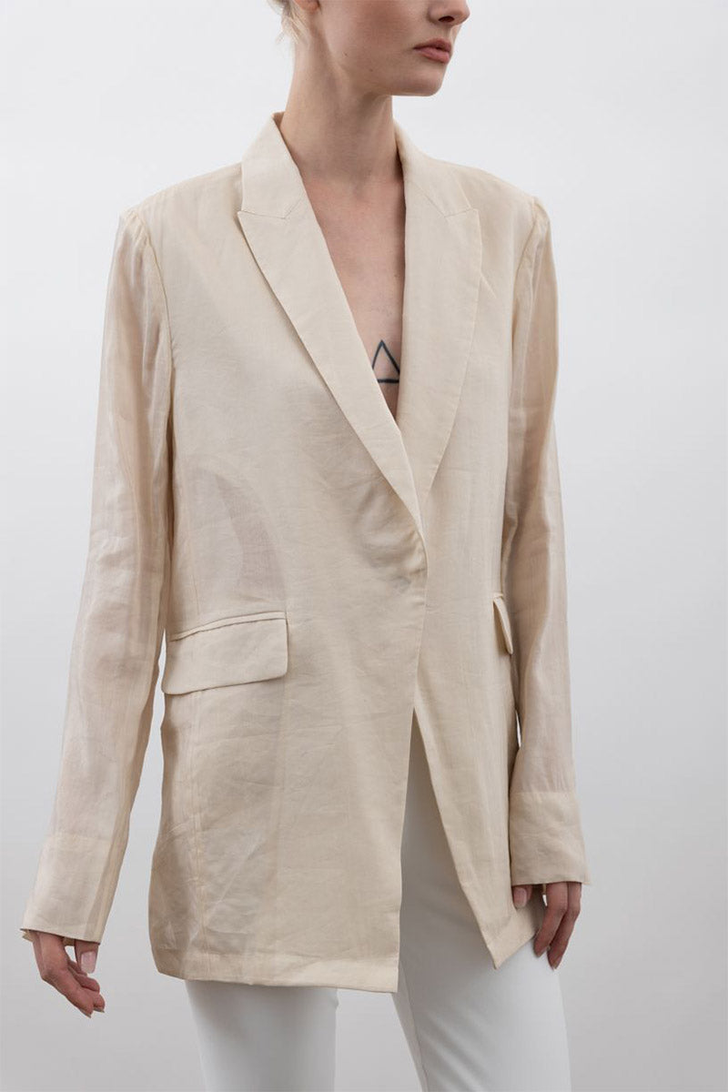 VERVE SHEER RAMIE BOYFRIEND BLAZER