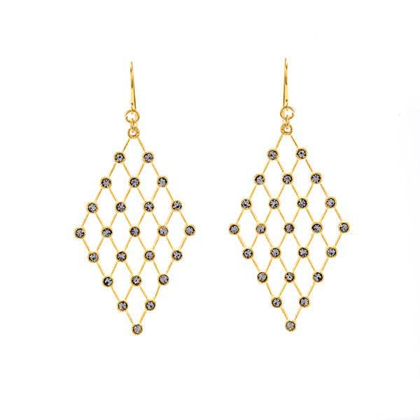 DIAMOND LATTICE EARRINGS