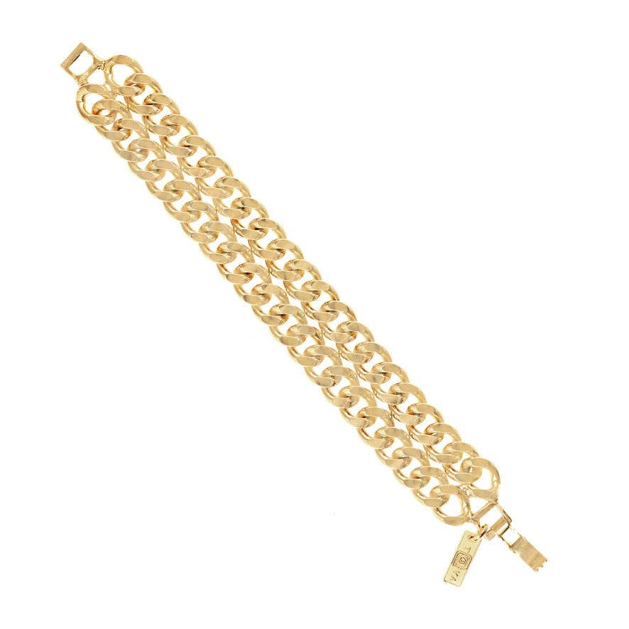 Jeri Double Row Bracelet: Antique Gold