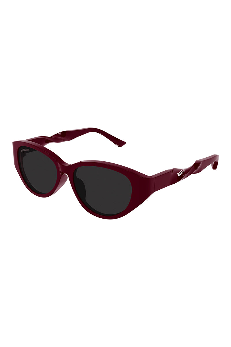 BALENCIAGA OVAL ACETATE TWISTED SUNGLASSES