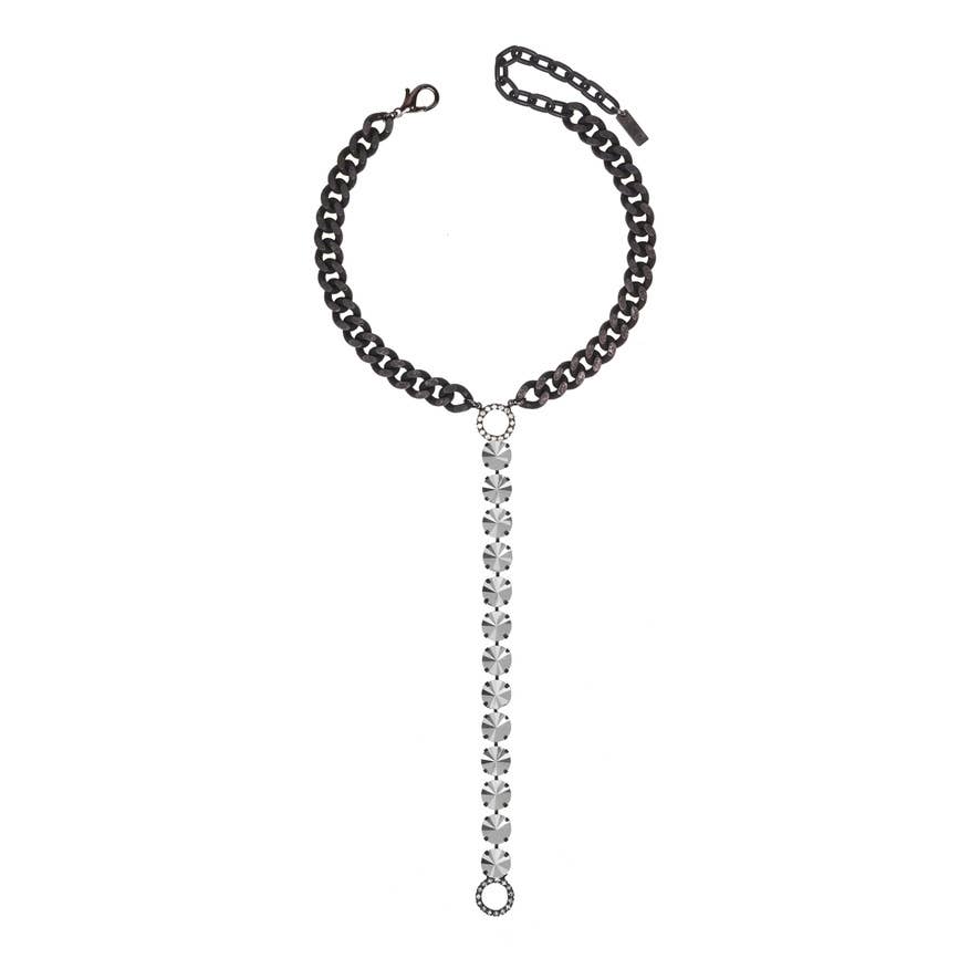 Cara Necklace: Smutt/Chrome